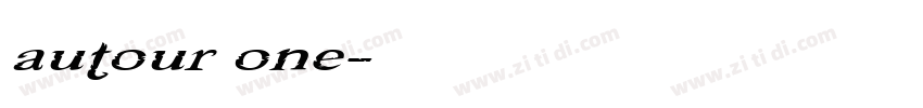 autour one字体转换
